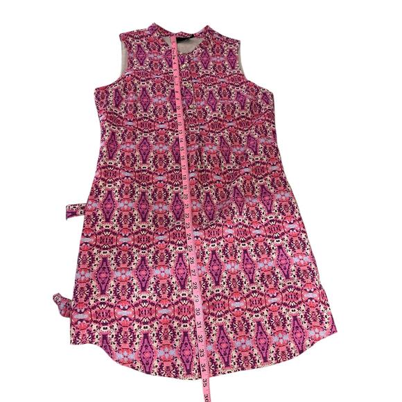 Cynthia Rowley 100% Linen Geometric Print Dress Size 8 Classic Casual Timeless - Picture 10 of 13